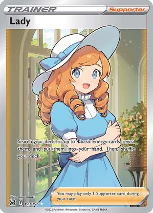 Lady (Full Art) 193/196  - Holofoil SWSH11 Lost Origin - Ultra Rare