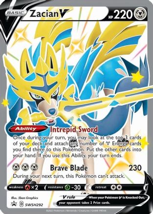 Zacian V (Shiny) SWSH292  - Holofoil SWSH Sword & Shield Promo Cards - Promo