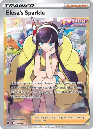 Elesa's Sparkle (Full Art) 147/159  - Holofoil Crown Zenith - Ultra Rare