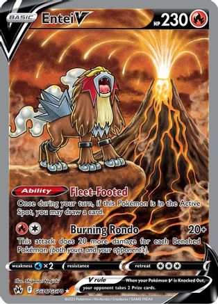 Entei V GG36/GG70  - Holofoil Crown Zenith Galarian Gallery - Ultra Rare