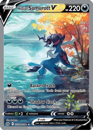 Hisuian Samurott V GG51/GG70  - Holofoil Crown Zenith Galarian Gallery - Ultra Rare
