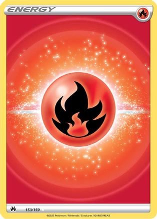 Fire Energy (Texture Full Art) 153/159  - Holofoil Crown Zenith - Ultra Rare