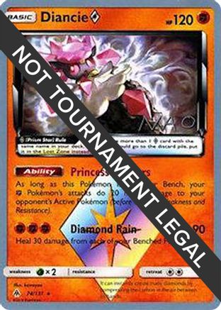 Diancie Prism Star - 2018 (Naohito Inoue) 074  World Championship Decks - Prism Rare