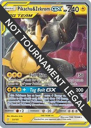 Pikachu & Zekrom GX - 2019 (Haruki Miyamoto) 033  World Championship Decks - Ultra Rare