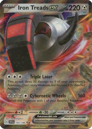 Iron Treads ex 143/198  - Holofoil SV01 Scarlet & Violet Base Set - Double Rare