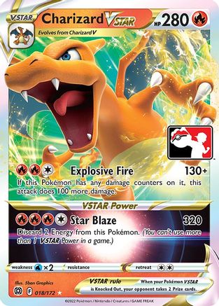 Charizard VSTAR 018  - Holofoil Prize Pack Series Cards - Ultra Rare