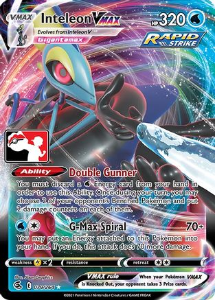 Inteleon VMAX 079  - Holofoil Prize Pack Series Cards - Ultra Rare