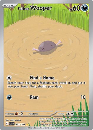 Paldean Wooper 221/193  - Holofoil SV02 Paldea Evolved - Illustration Rare