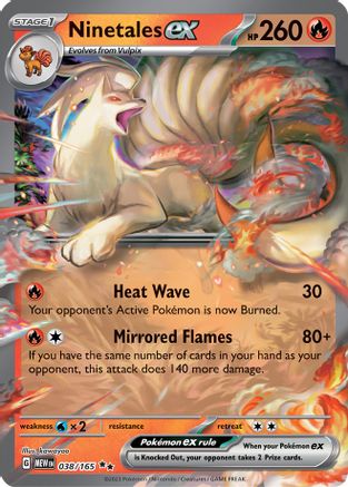 Ninetales ex 038/165  - Holofoil SV Scarlet & Violet 151 - Double Rare