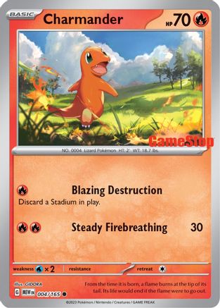 Charmander 004/165  - Reverse Holofoil Miscellaneous Cards & Products - Promo