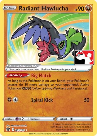 Radiant Hawlucha 081  - Holofoil Prize Pack Series Cards - Radiant Rare