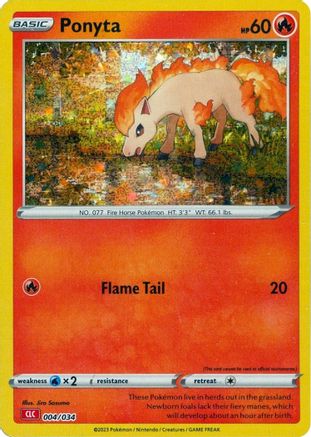 Ponyta 004/034  - Holofoil Trading Card Game Classic - Classic Collection