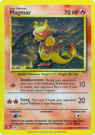 Magmar 006/034  - Holofoil Trading Card Game Classic - Classic Collection