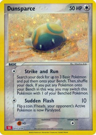 Dunsparce 015/034  - Holofoil Trading Card Game Classic - Classic Collection