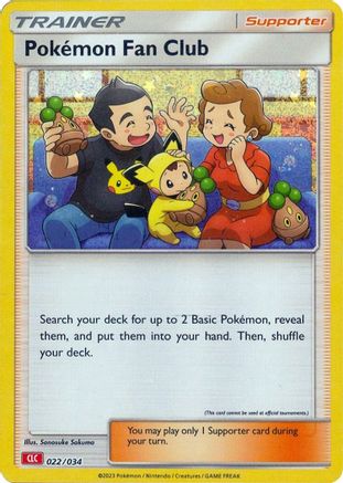 Pokemon Fan Club (CLC) 022/034  - Holofoil Trading Card Game Classic - Classic Collection