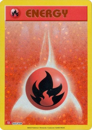 Basic Fire Energy 033/034  - Holofoil Trading Card Game Classic - Classic Collection