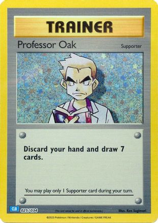 Professor Oak (CLB) 025/034  - Holofoil Trading Card Game Classic - Classic Collection
