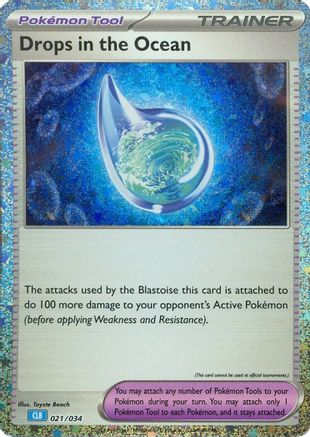 Drops in the Ocean 021/034  - Holofoil Trading Card Game Classic - Classic Collection