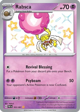 Rabsca 163/091  - Holofoil SV Paldean Fates - Shiny Rare