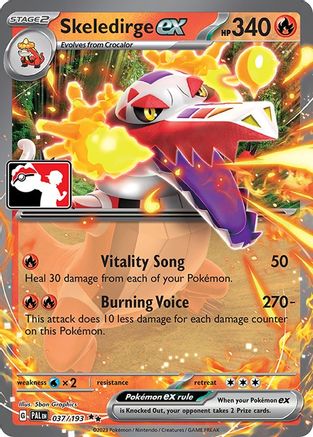 Skeledirge ex 037/193  - Holofoil Prize Pack Series Cards - Double Rare