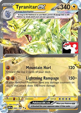 Tyranitar ex 066/197  - Holofoil Prize Pack Series Cards - Double Rare
