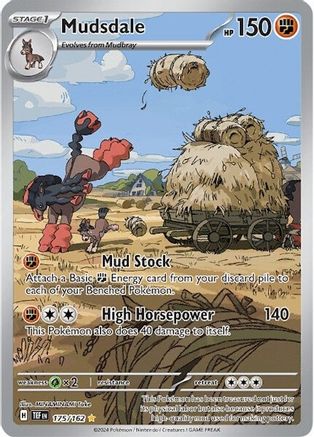 Mudsdale 175/162  - Holofoil SV05 Temporal Forces - Illustration Rare