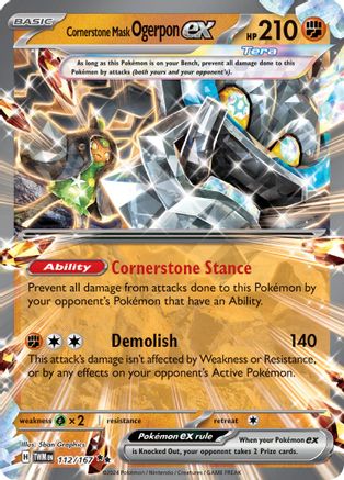 Cornerstone Mask Ogerpon ex 112/167  - Holofoil SV06 Twilight Masquerade - Double Rare