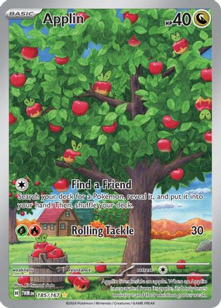 Applin 185/167  - Holofoil SV06 Twilight Masquerade - Illustration Rare