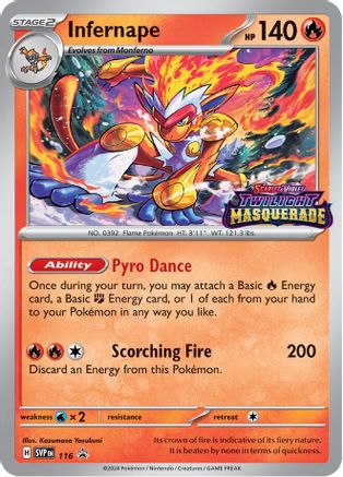 Infernape 116  - Holofoil SV Scarlet & Violet Promo Cards - Promo