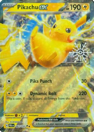 Pikachu ex (Holiday Calendar) 063/193  - Holofoil Miscellaneous Cards & Products - Double Rare
