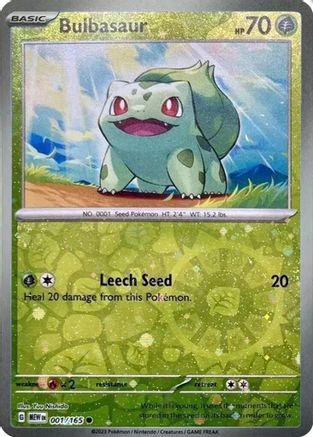 Bulbasaur 001/165  - Holofoil Miscellaneous Cards & Products - Common