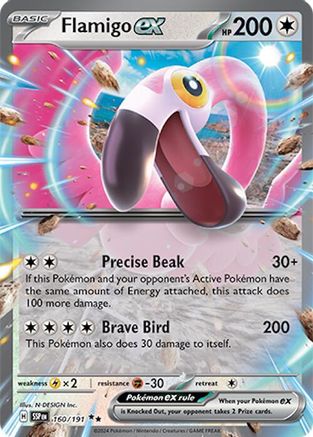 Flamigo ex 160/191  - Holofoil SV08 Surging Sparks - Double Rare