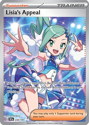 Lisia's Appeal 234/191  - Holofoil SV08 Surging Sparks - Ultra Rare