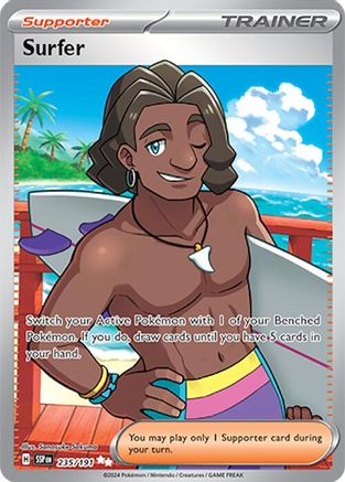 Surfer 235/191  - Holofoil SV08 Surging Sparks - Ultra Rare