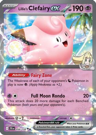 Lillie's Clefairy ex 056/159  - Holofoil SV09 Journey Together - Double Rare