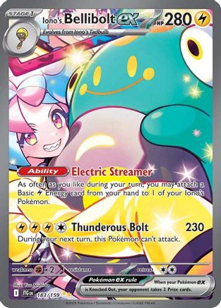 Iono's Bellibolt ex 183/159  - Holofoil SV09 Journey Together - Special Illustration Rare