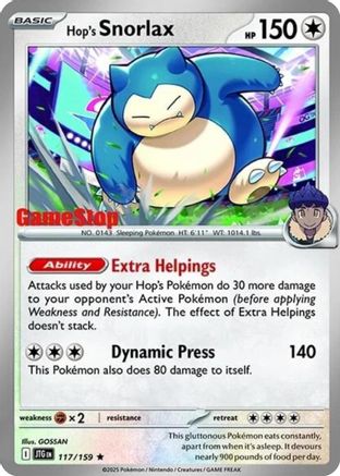 Hop's Snorlax 117/159  - Holofoil Miscellaneous Cards & Products - Promo