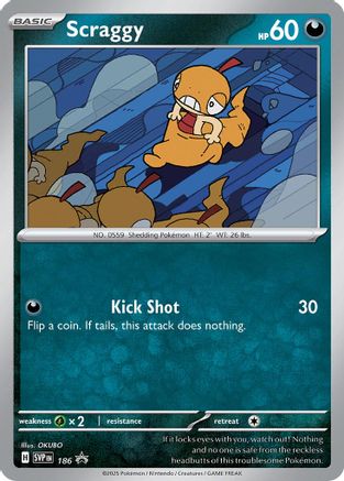 Scraggy 186  - Holofoil SV Scarlet & Violet Promo Cards - Promo