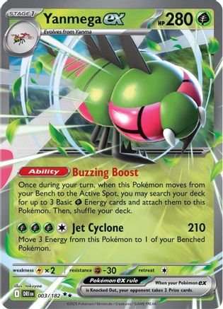 Yanmega ex 003/182  - Holofoil SV10 Destined Rivals - Double Rare