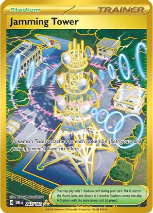 Jamming Tower 243  - Holofoil SV10 Destined Rivals - Hyper Rare