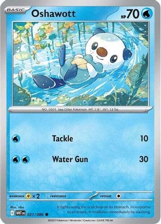 Oshawott 021/086  - Reverse Holofoil SV White Flare - Common