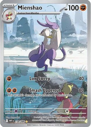 Mienshao 134/086  - Holofoil SV White Flare - Illustration Rare