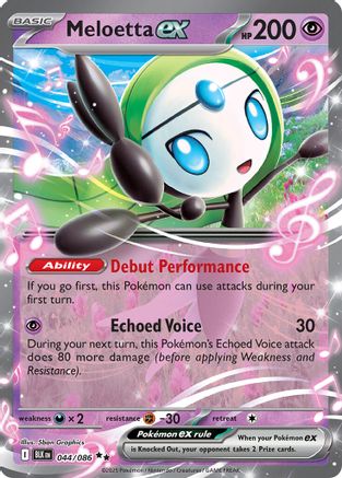 Meloetta ex 044/086  - Holofoil SV Black Bolt - Double Rare