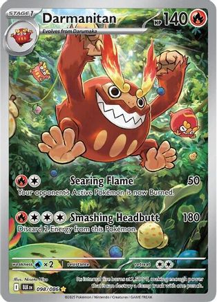 Darmanitan 098/086  - Holofoil SV Black Bolt - Illustration Rare