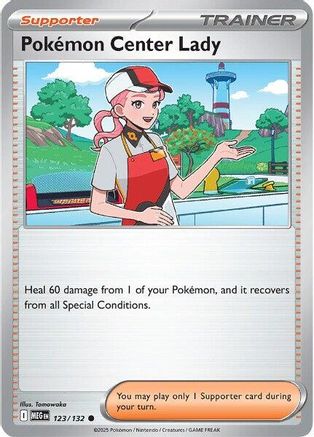 Pokemon Center Lady 123  ME01 Mega Evolution - Common