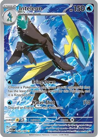 Inteleon 142/132  - Holofoil ME01 Mega Evolution - Shiny Rare