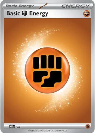 Basic Fighting Energy 006  - Holofoil MEE Mega Evolution Energies - Common
