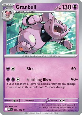 Granbull 038  ME02 Phantasmal Flames - Uncommon