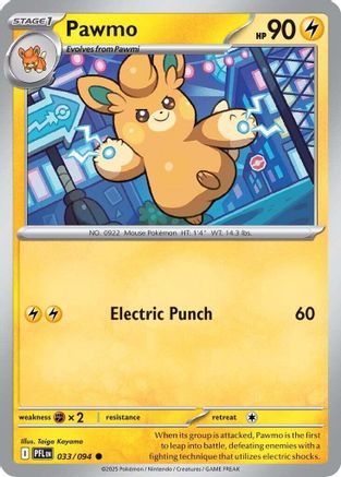 Pawmo 033  - Reverse Holofoil ME02 Phantasmal Flames - Common