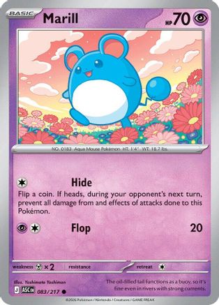 Marill 083/217  - Reverse Holofoil ME Ascended Heroes - Common